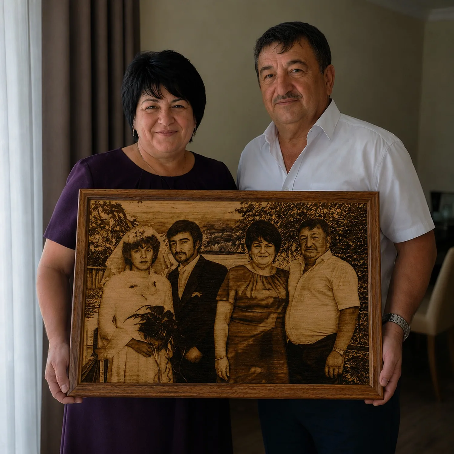 Prezent na rocznicę ślubu – personalizowany portret ze zdjęcia