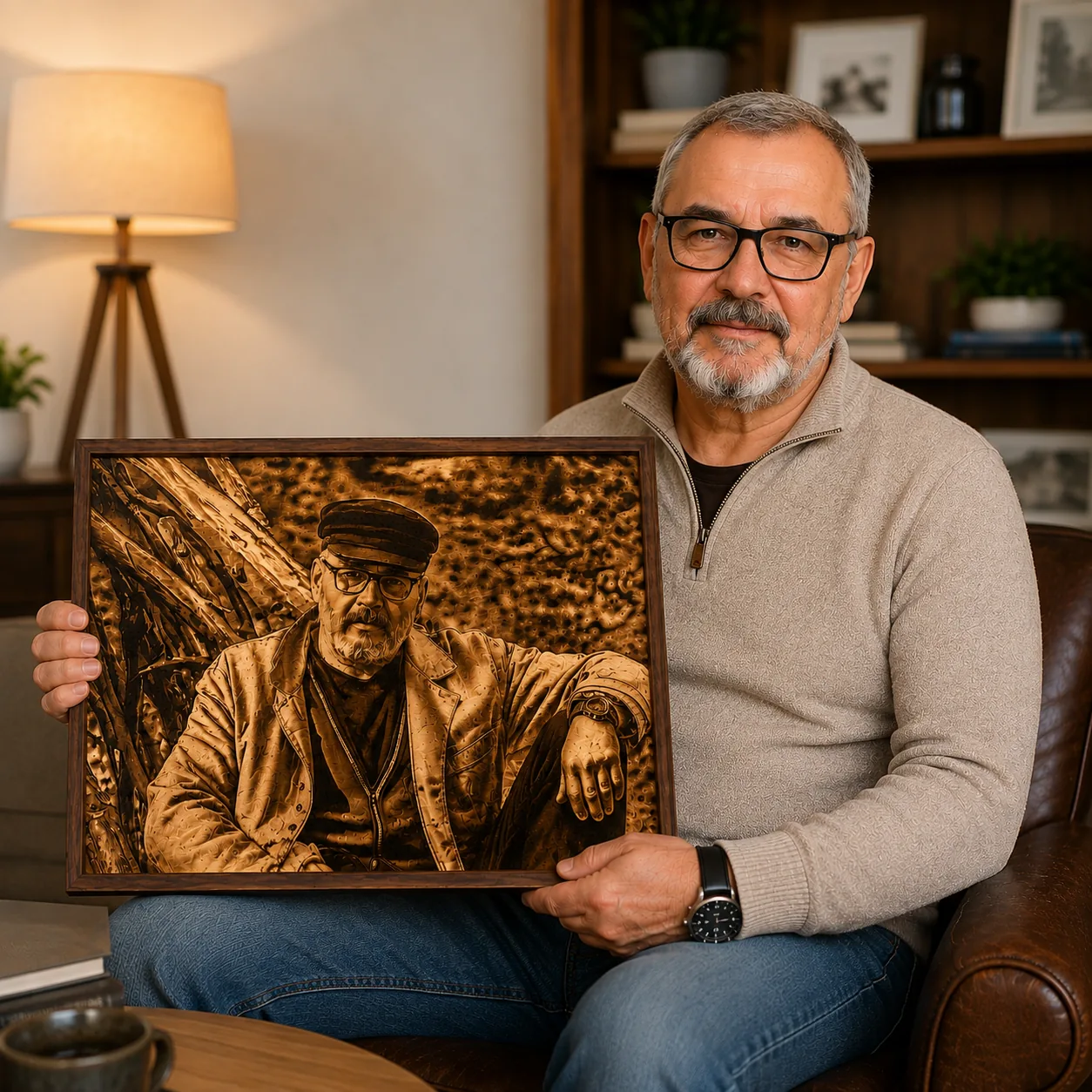 Prezent na Międzynarodowy Dzień Mężczyzn — portret ze zdjęcia